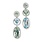 Aquamarine, Green Beryl & Mint Tourmaline Earrings