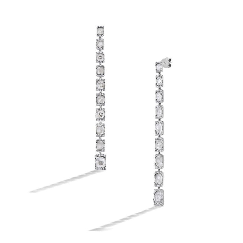 Diamond Slice Line Earrings