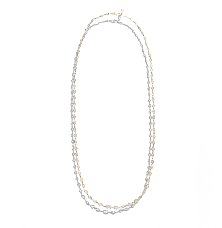 Diamond Slice Necklace - 36"