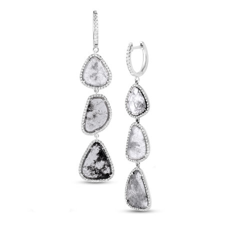 Diamond Slice Trio Earring