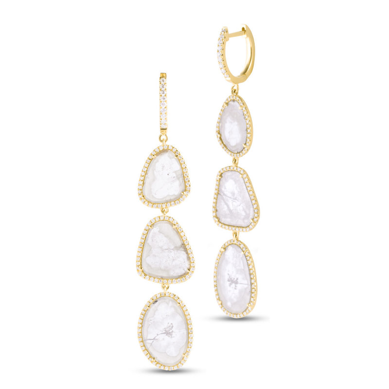 Diamond Slice Trio Earring