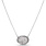 White Diamond Slice Pendant - 18"