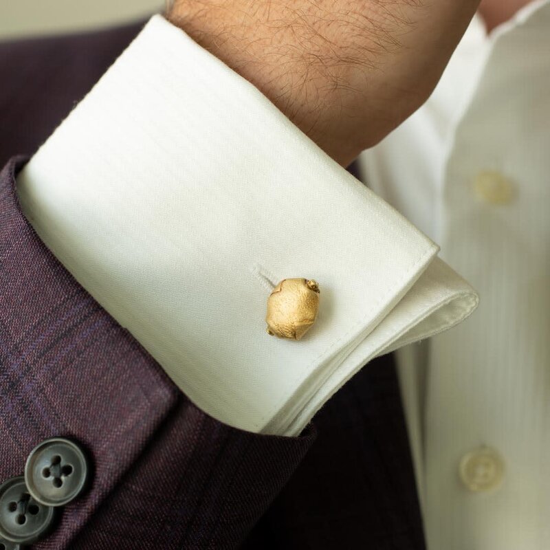 22K Gold Bead Cufflinks