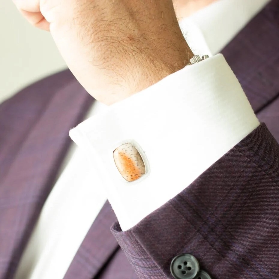 Fossilized Tree Fern Cufflinks