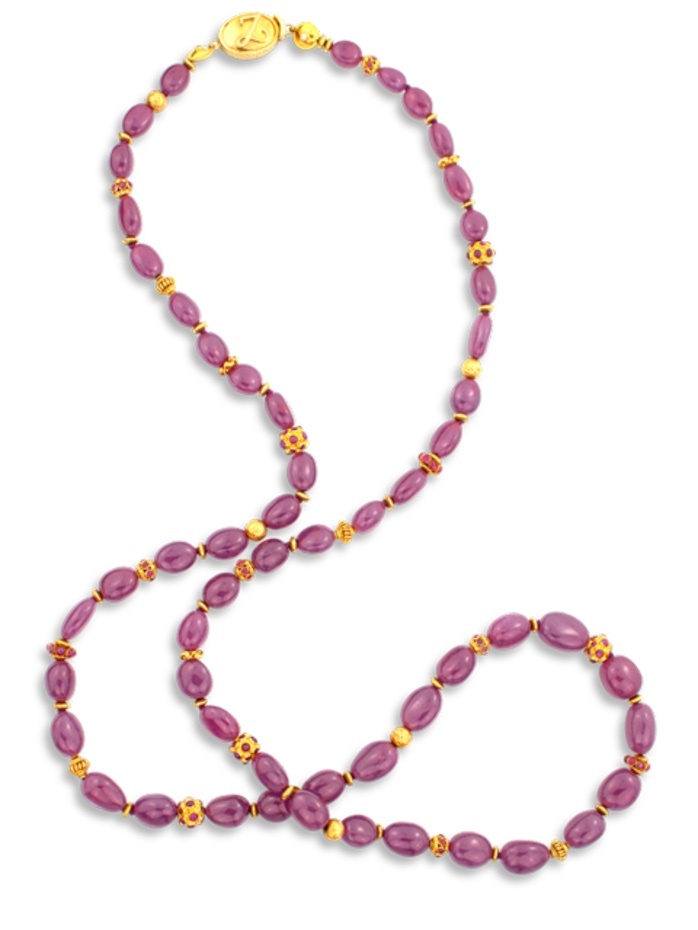 Ruby and Gold Necklace