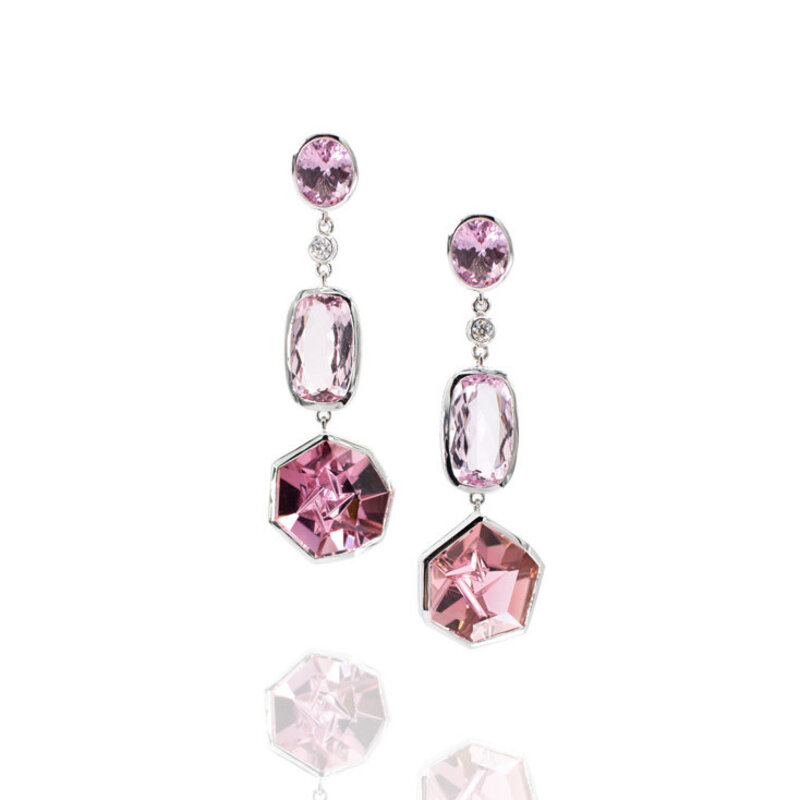 Pink Spinel, Morganite & Pink Tourmaline Earrings