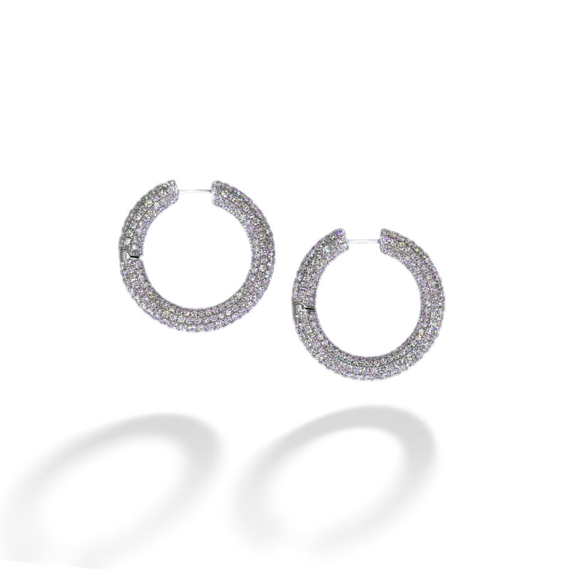 360 Diamond Hoop Earrings