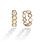 Round Diamond Slice Gold Hoop Earrings