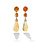 Fire Opal & Mandarin Garnet Earrings