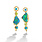 Black Opal, Blue Zircon and Chrysoberyl Earrings