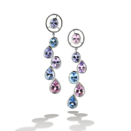 Lavender and Blue Spinel Earrings