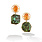 Fire Opal & Green Tourmaline Earrings
