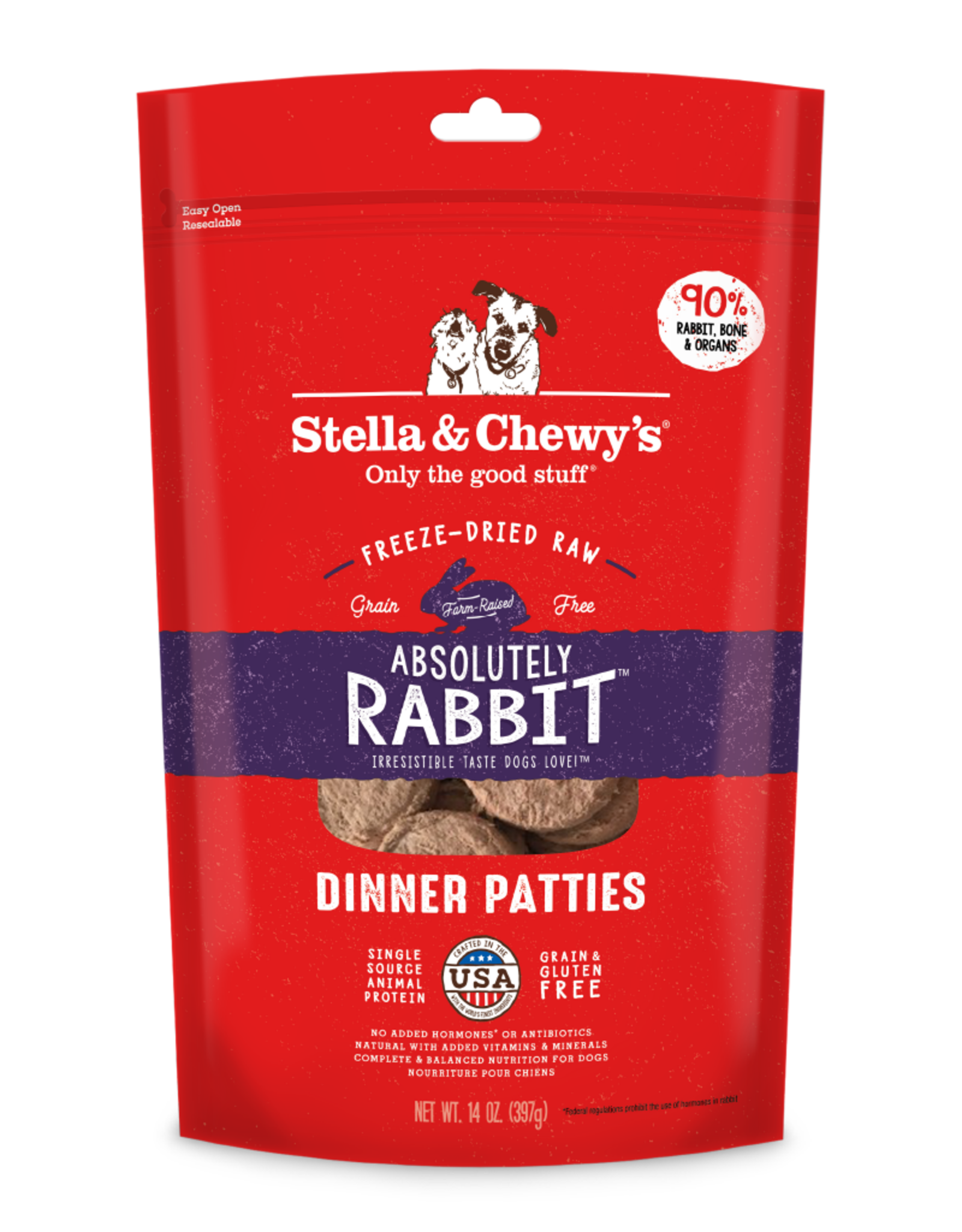 STELLA & CHEWY'S Stella & Chewy's | Absolutely Rabbit Freeze Dried Patties 14 oz.