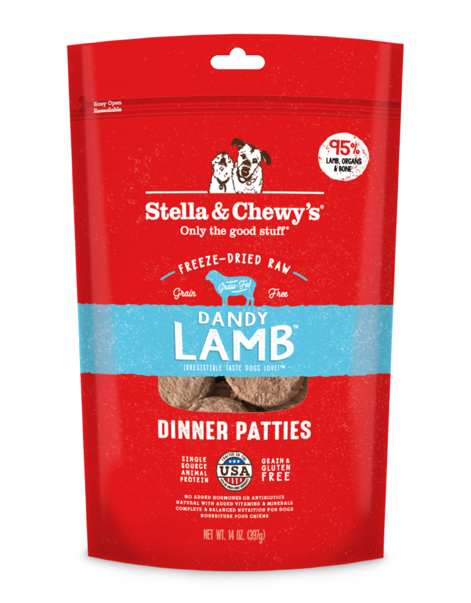 STELLA & CHEWY'S Stella & Chewy's | Dandy Lamb Freeze Dried Patties 14 oz