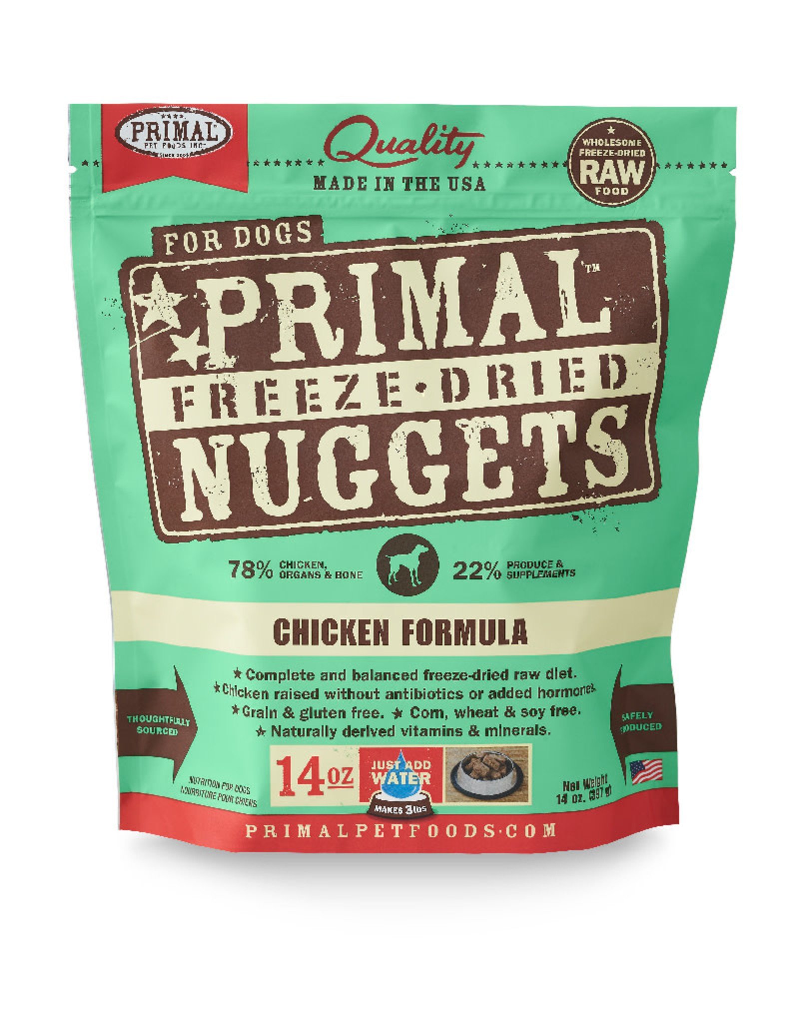 PRIMAL PET FOODS Primal | Freeze Dried Nuggets Canine Chicken Formula 14 oz