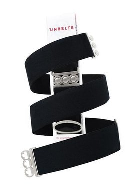 Unbelts UNBELT - Jet Black w/Silver Buckle