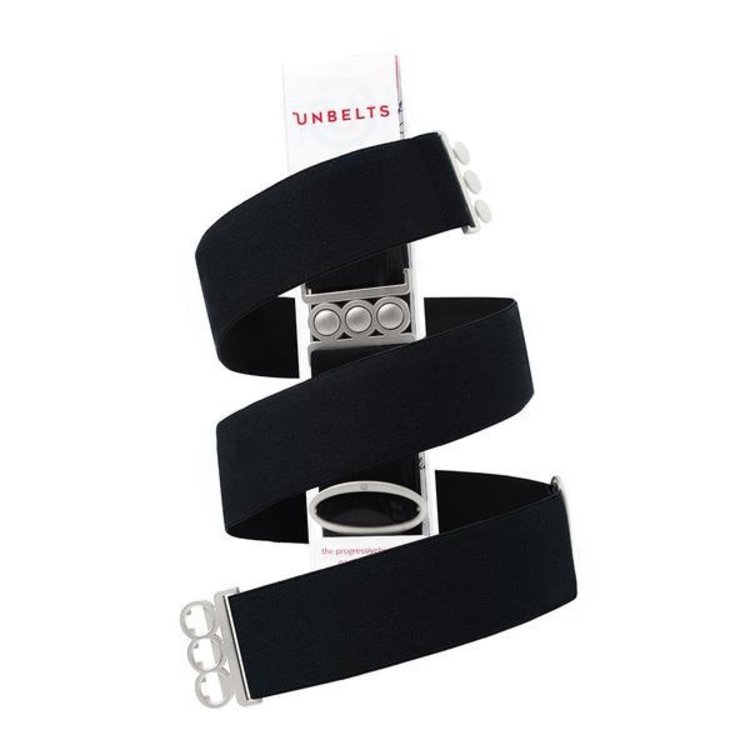 Unbelts UNBELT - Jet Black w/Silver Buckle