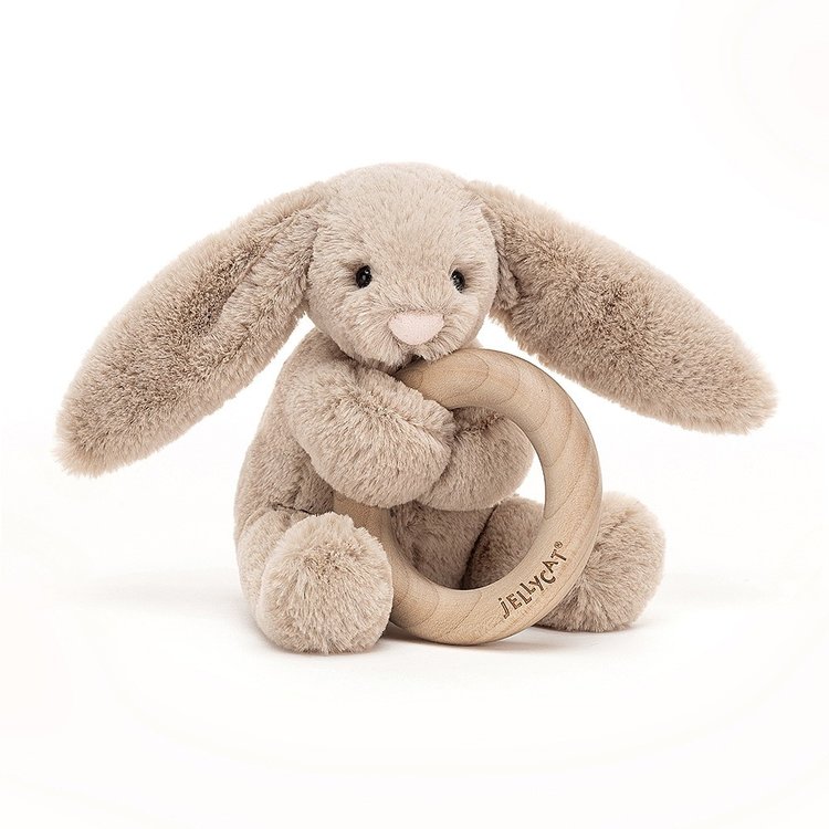 Jellycat Jellycat -  Beige Bunny Wooden Ring