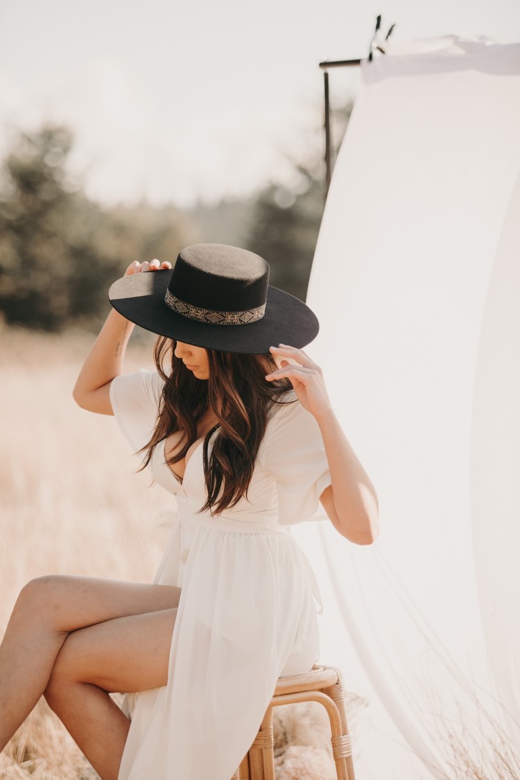 West Von WEST VON - "Stevie" Wide Brim Boater