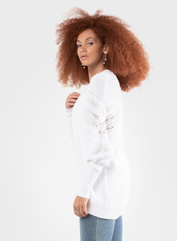 Black Tape - Lace Insert Cardigan 