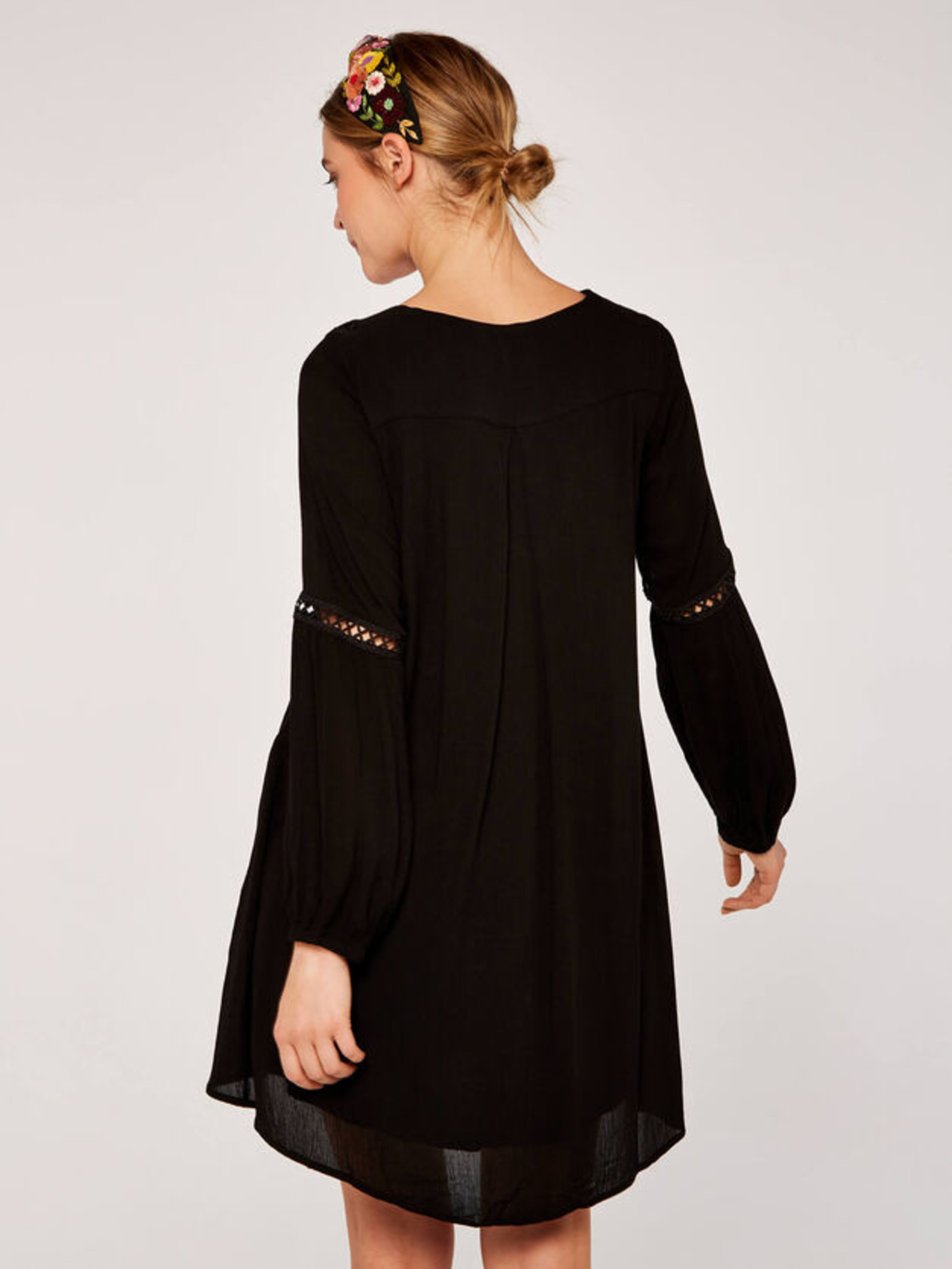Apricot - Lace Boho Swing Dress in 