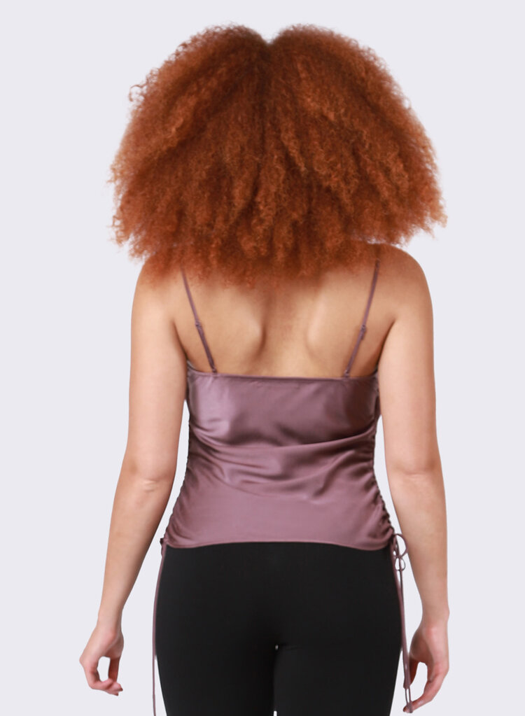 Black Tape Black Tape - Satin Cami with Drawstring