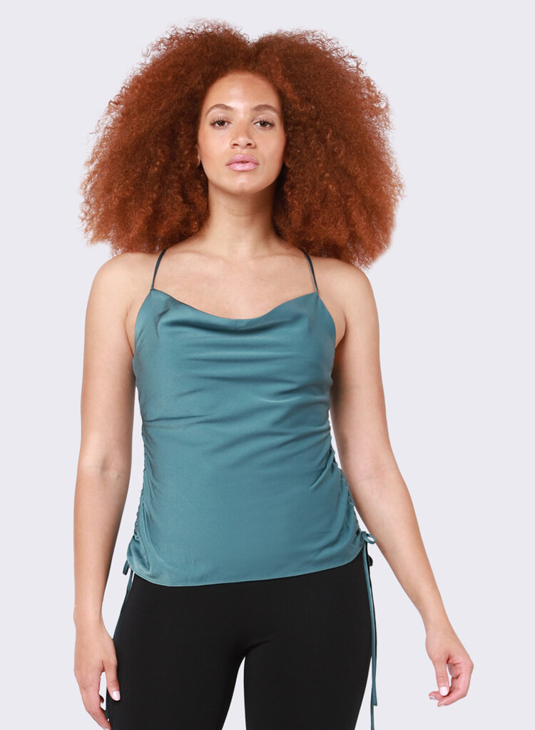 Black Tape Black Tape - Satin Cami with Drawstring