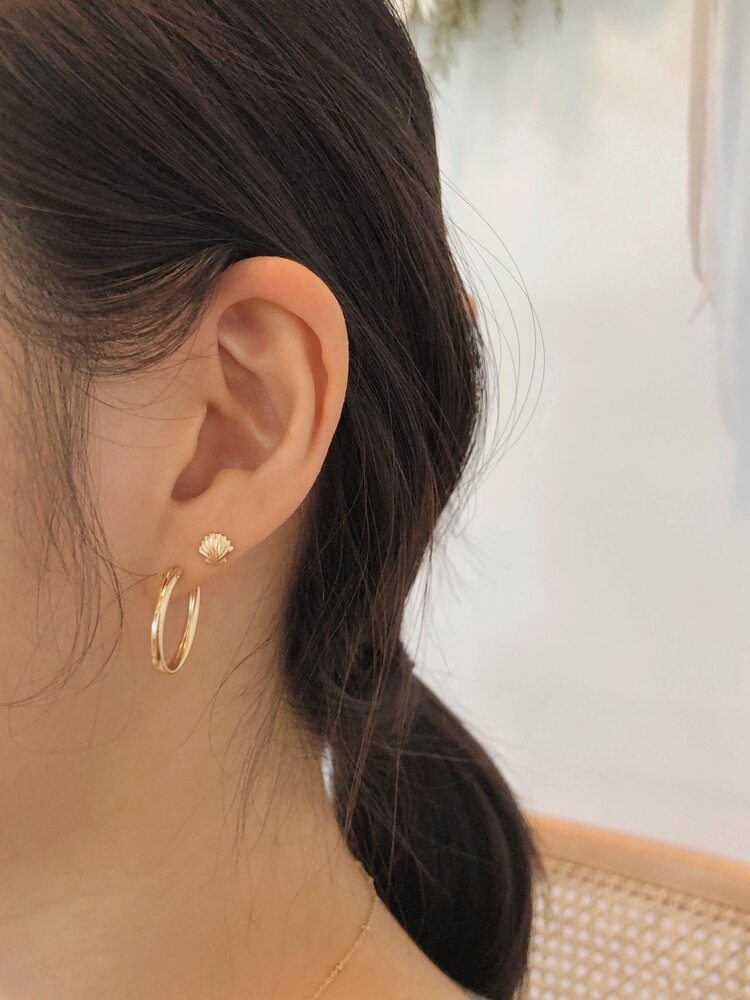 Flint J Flint J - Seashell Std Earring