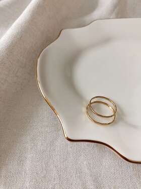 Flint J Flint J - Hammered Stack Ring