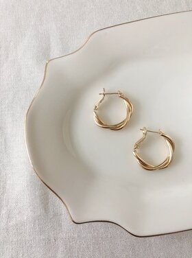 Flint J Flint J - Twist Hoop Earring
