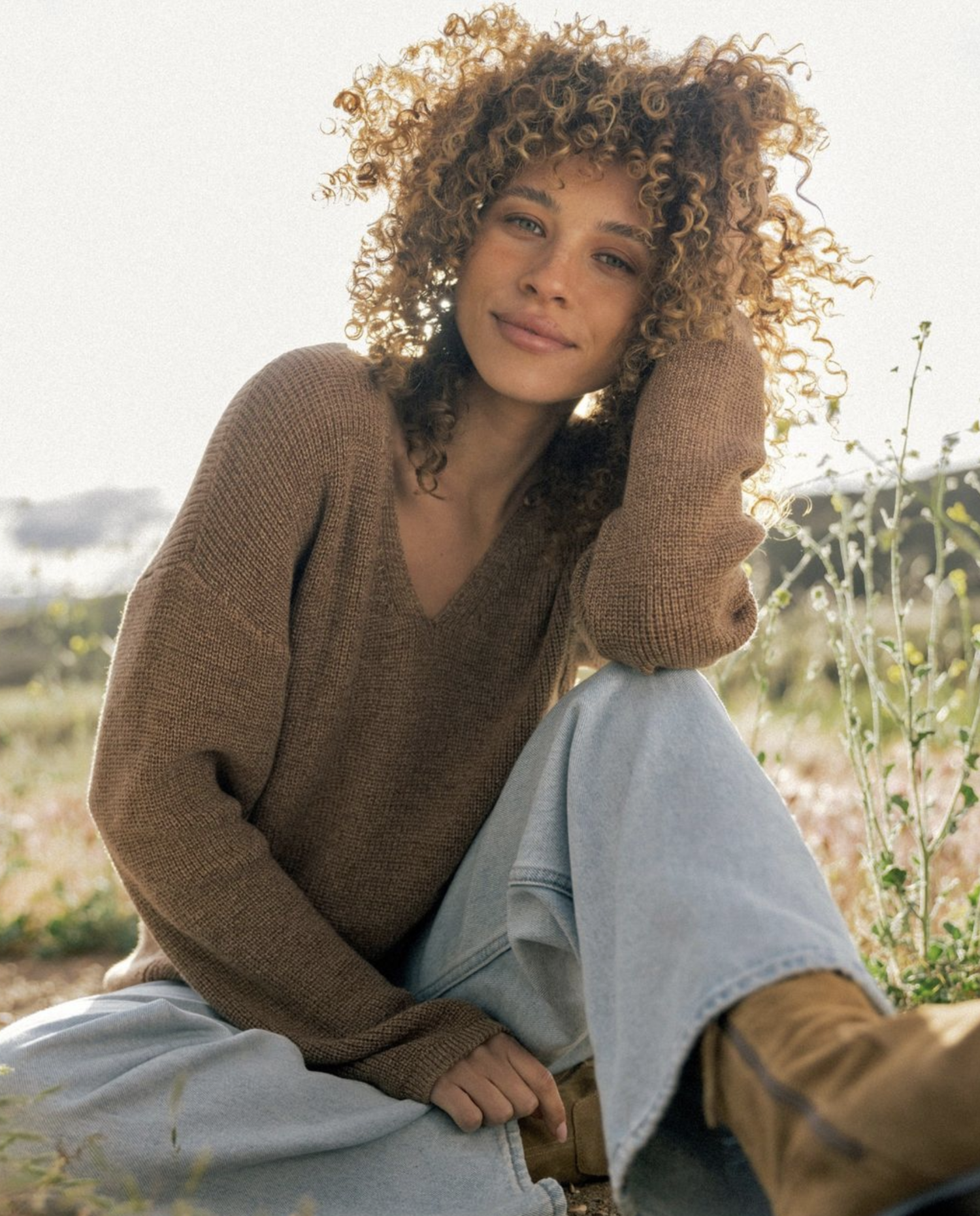 Gentle Fawn - Tucker Sweater in Caramel Mix - Quintessential