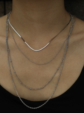 Hackney Nine Hackney Nine - SABRINA 4-Layer Necklace Silver