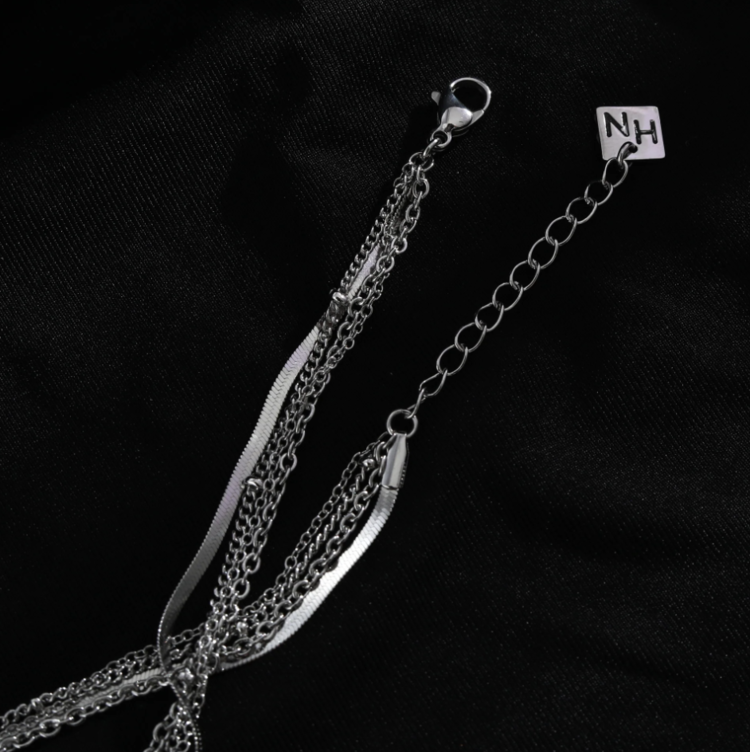 Hackney Nine Hackney Nine - SABRINA 4-Layer Necklace Silver