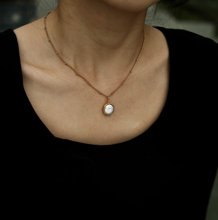 Hackney Nine Hackney Nine - LERATI Gold Chain w/Fresh Water Pearl