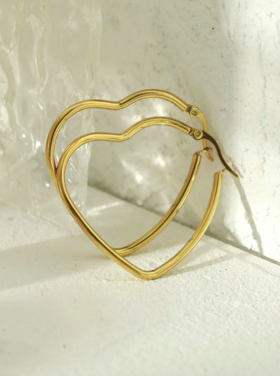 Hackney Nine - TUMBLE  Hoop Earrings in Gold