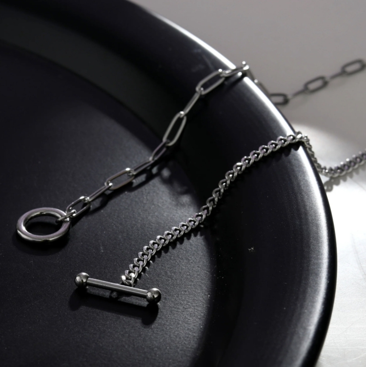 Hackney Nine Hackney Nine - CHARLOTTE Mix Chain Silver Necklace