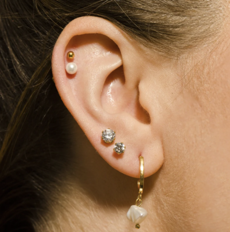 Hackney Nine Hackney Nine - MILANO Pearl Earring Gold