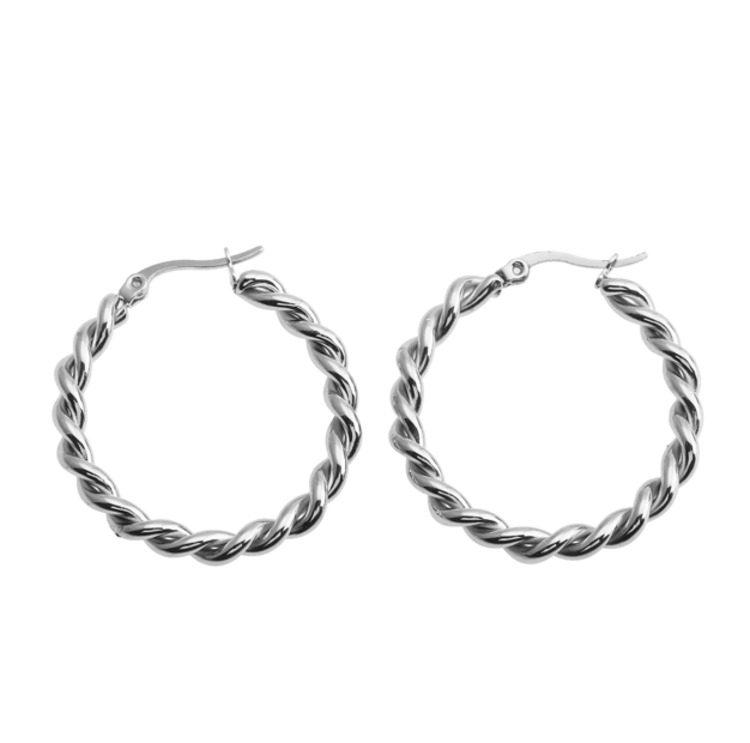 Hackney Nine Hackney Nine - SUKI Twisted Rope Earring in Silver