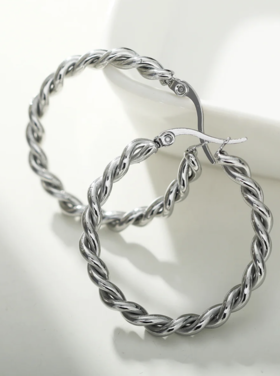 Hackney Nine Hackney Nine - SUKI Twisted Rope Earring in Silver