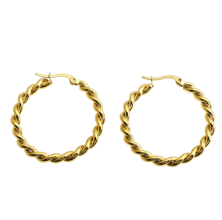 Hackney Nine Hackney Nine - SUKI Twisted Rope Hoop in Gold
