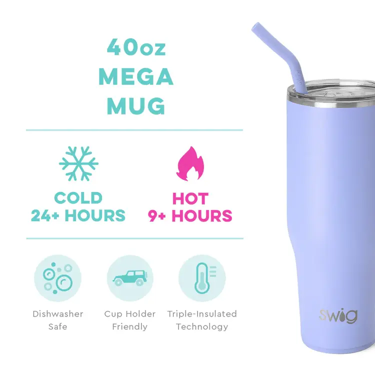 Swig Life Swig Life - Hydrangea Mega Mug 40oz