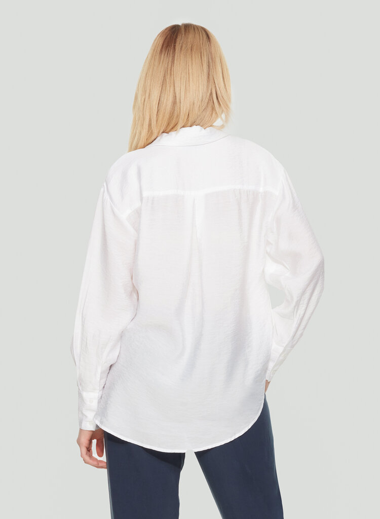 Black Tape Blacktape - Hidden Placket Flowy Blouse