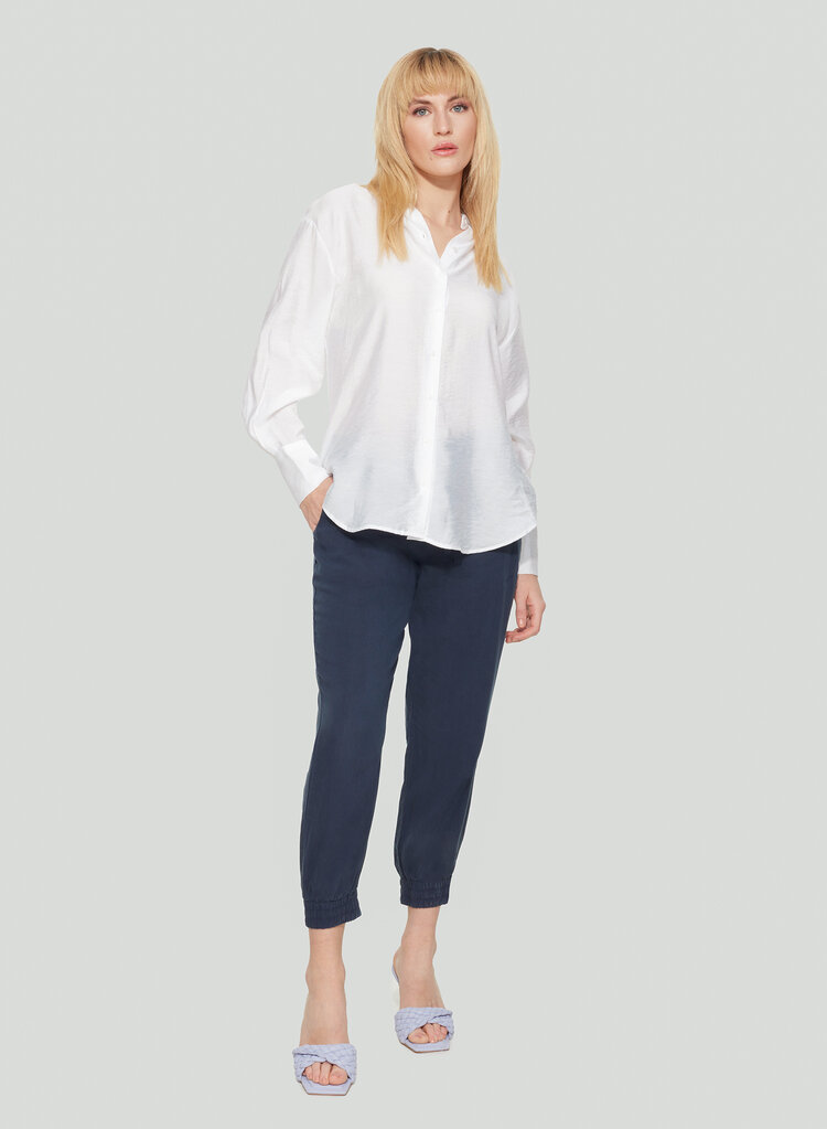 Black Tape Blacktape - Hidden Placket Flowy Blouse