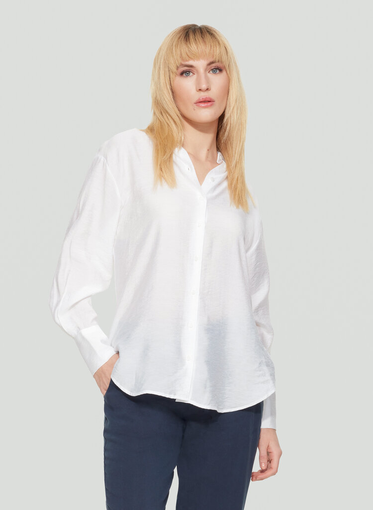 Black Tape Blacktape - Hidden Placket Flowy Blouse