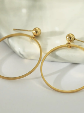 Hackney Nine Hackney Nine - BELLA Hoop Large Gold