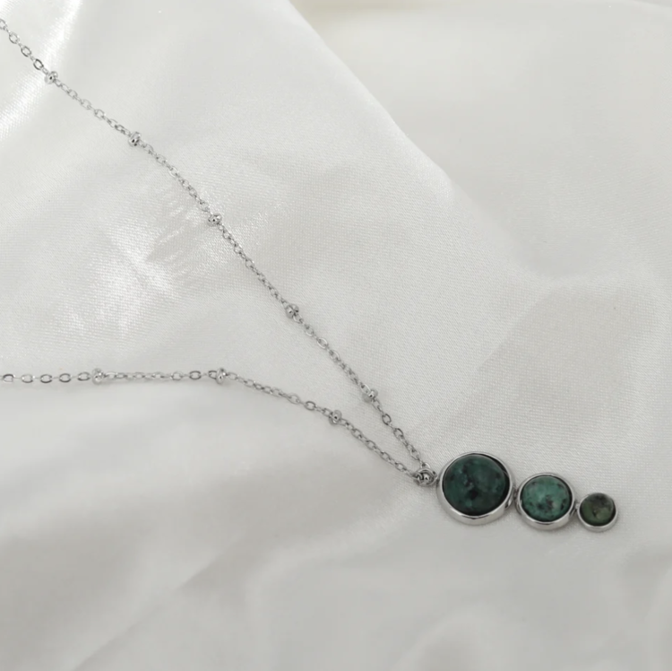 Hackney Nine Hackney Nine - INDY 3-Stone silver Necklace