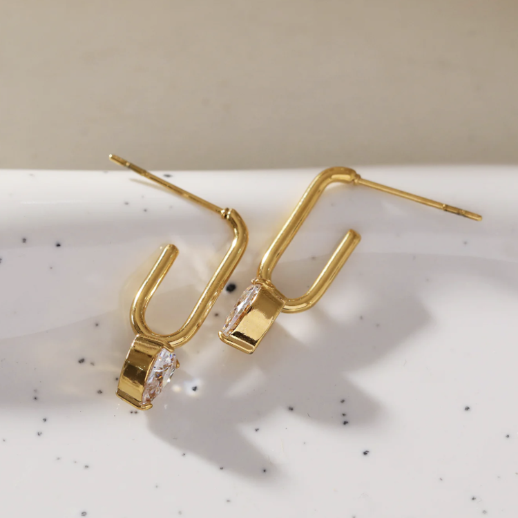 Hackney Nine Hackney Nine - ARETE Heart Gemstone Drop Earring