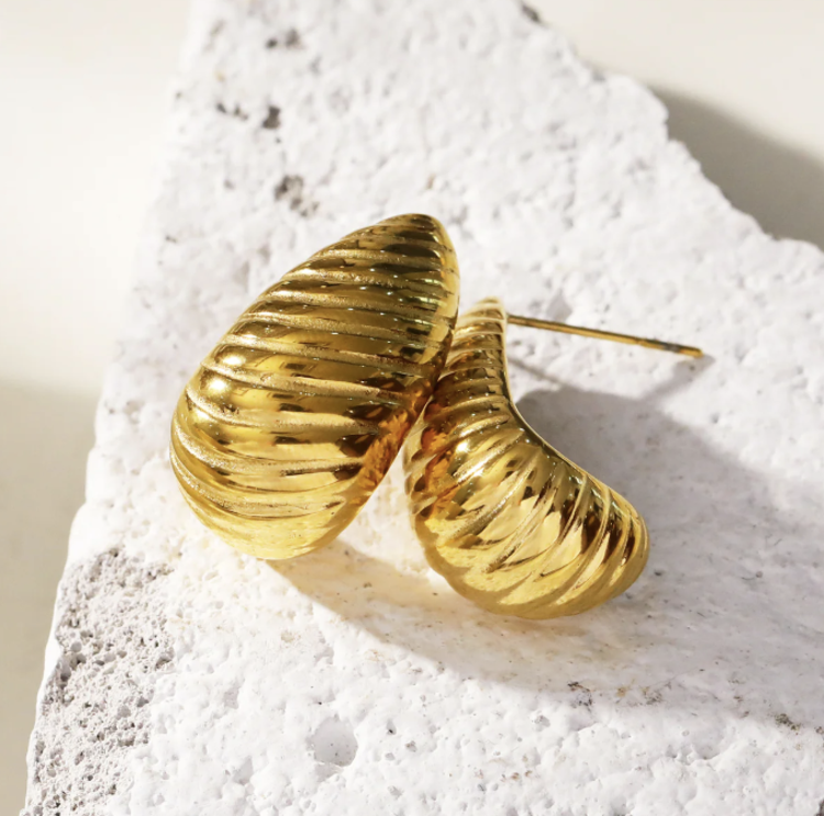 Hackney Nine Hackney Nine - ADIRANA Textured Teardrop Earring