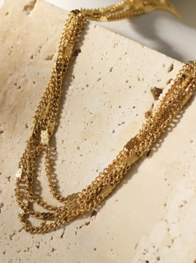 Hackney Nine Hackney Nine - MORIA Layered 4 Strand Gold