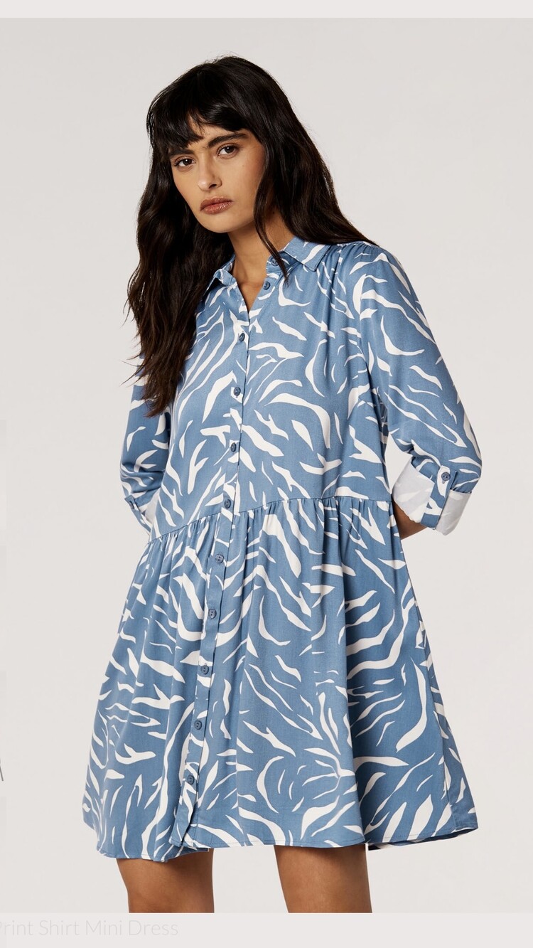 Apricot Apricot - Swirl Zebra Shirt Dress
